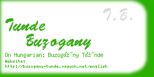 tunde buzogany business card